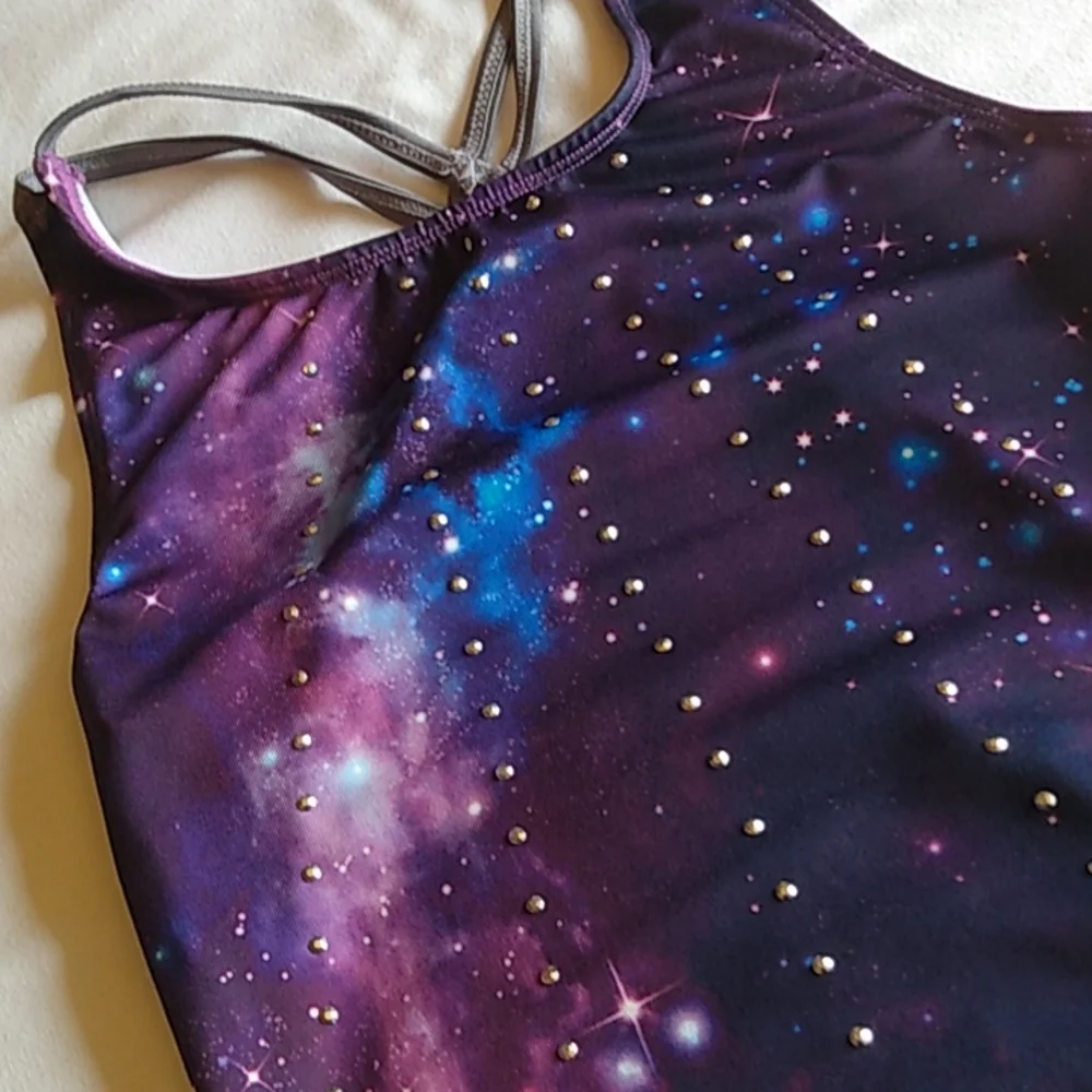 Girls Galaxy Swimsuit‎ – Rhinestone Detail – Size L